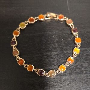 Multicolor Enamel Link Bracelet - Women Jewelry